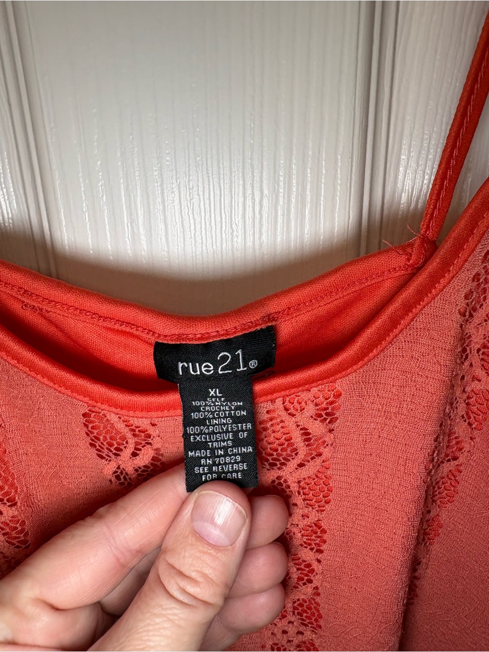 rue21 Coral Lace Cami Dress
